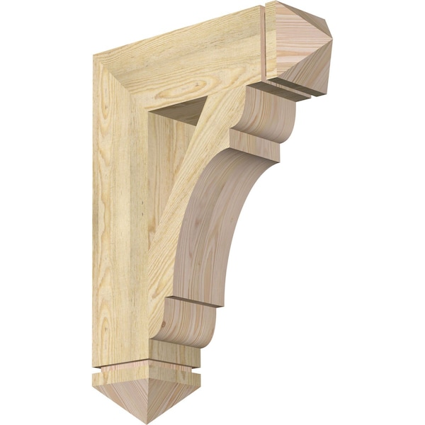 Ekena Millwork Olympic Arts & Crafts Rough Sawn Bracket, Douglas Fir, 6"W x 22"D x 30"H BKT06X22X30OLY03RDF - main
